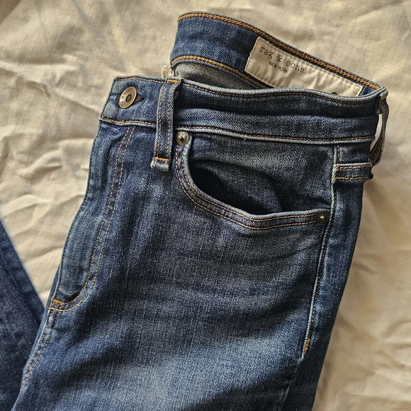 Rag & Bone Indigo Denim Skinny Jeans - Picture 2 of 6
